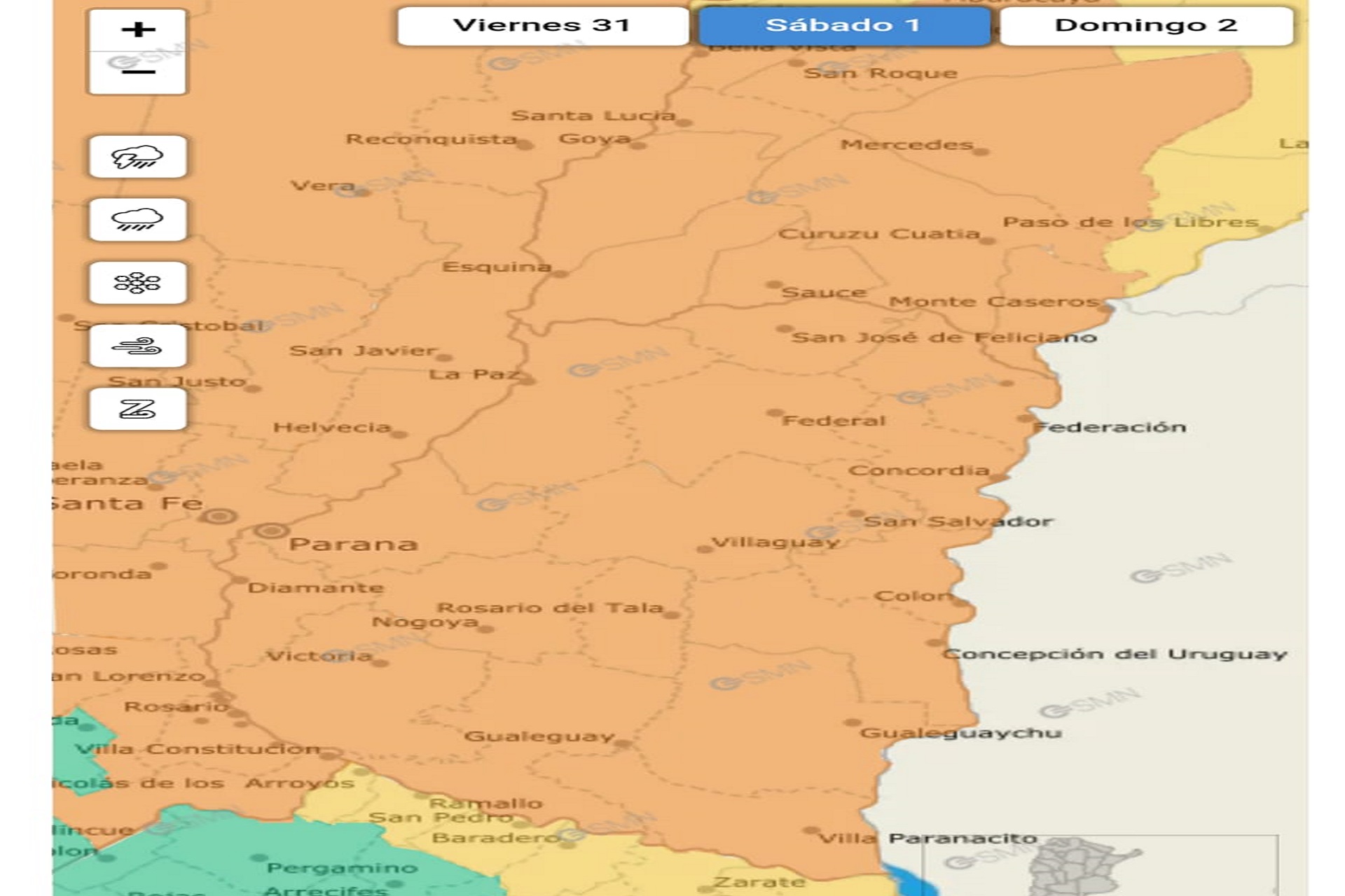Alerta naranja en La Paz: el calor da paso a tormentas con viento, lluvia y posible granizo